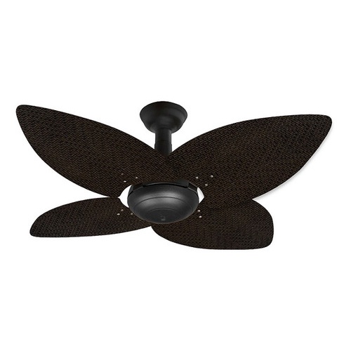 Ventilador De Teto Office Jet Aspen Pt/rattan Tabaco 220v