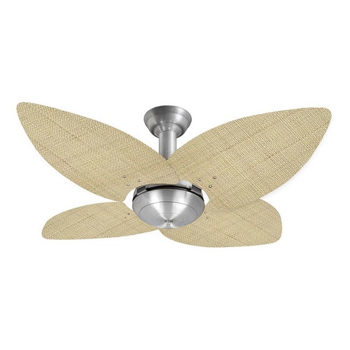 Ventilador De Teto Office Jet Aspen Prata/rattan Nt 220v