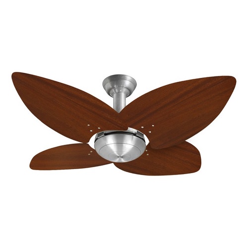 Ventilador De Teto Office Aspen Prata 4pás Rádica Jequitibá 110v