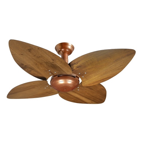 Ventilador De Teto Office Jet Aspen Cobre 4p Imbuia 220v