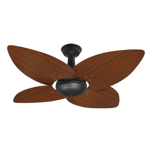 Ventilador Teto Office Aspen Preto/rádica Jequitibá 110v+controle