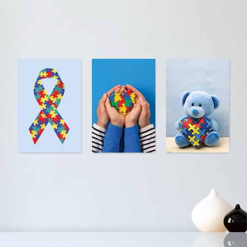 quadro decorativo 3 peças com tema Tea