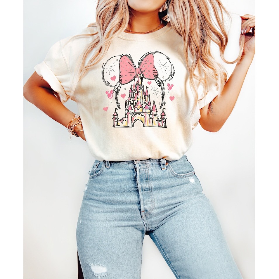 Camiseta Oversized Feminina Masculina Unissex Disney Minnie Mouse CastleCasual   Streetwear