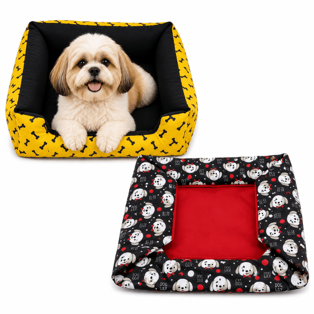 caminha para  pet pequeno cachorro ou gato +capa extra cama P 50x50 pets até 5kg com ziper