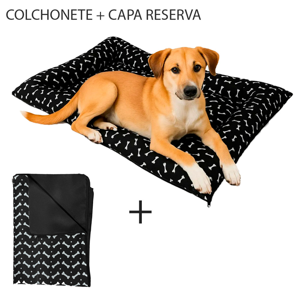 Cama Para Cachorro Médio 75X55cm Cama Pet + Capa Extra Caminha de Cachorro