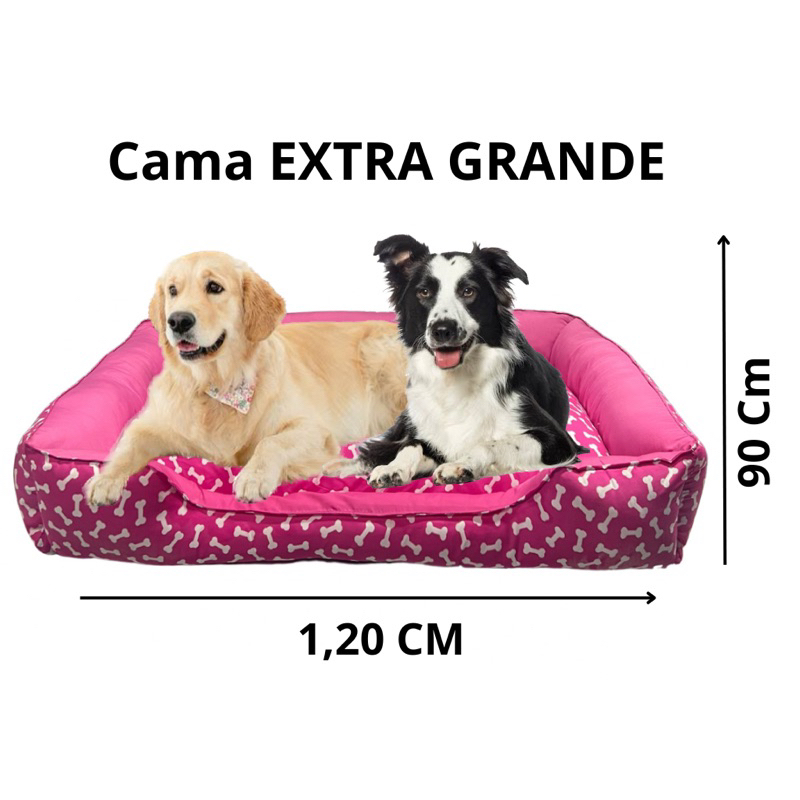 CAMA PET EXTRA GRANDE 1,20x90 COM TRAVESSEIRINHO