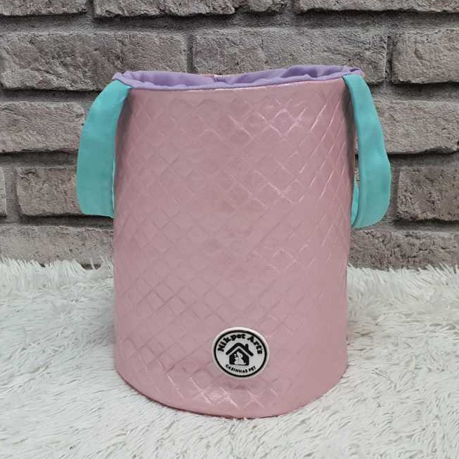 Cesto de brinquedos Courino Colors GG para gatos e cachorros Courino Rosa e azul Tamanho Extra Grande