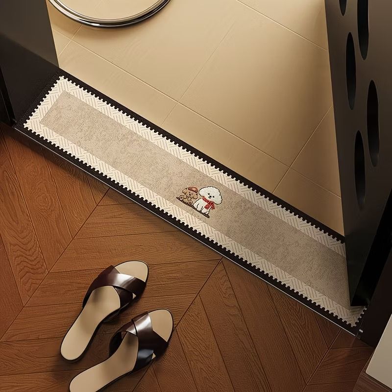 Tapete De Pedra De Limiar Simples E Macio Porta De Entrada De Lama De Diatomáceas Cozinha Longo Extra Estreito Absorvent