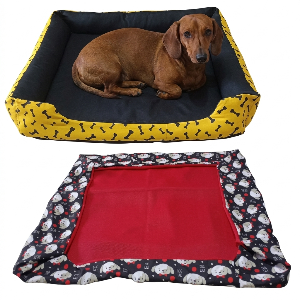cama retangular 70x80cm cama pra cachorro grande caminha pet até 28kg + capa extra
