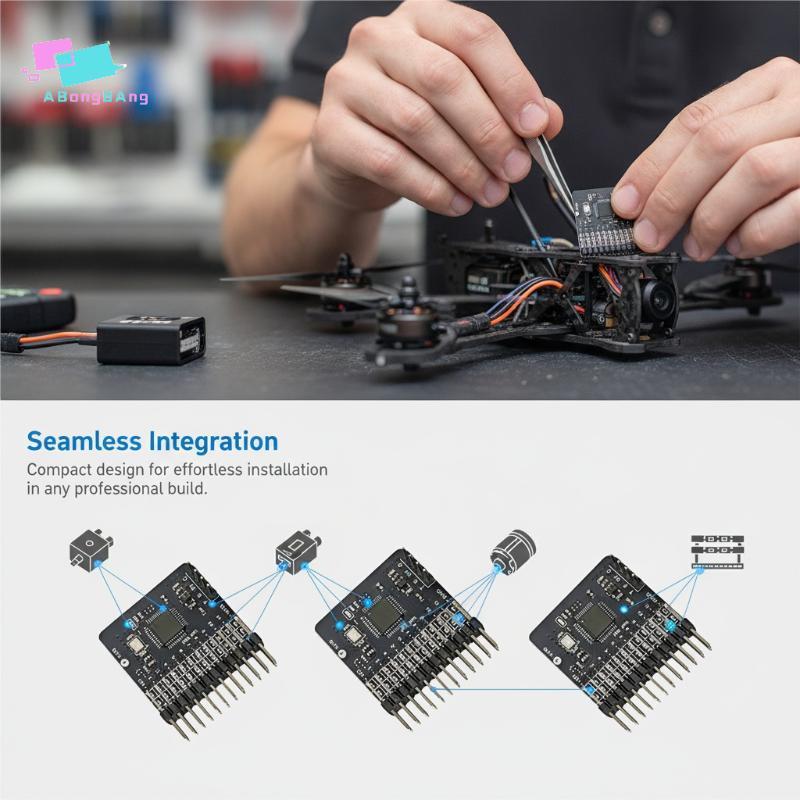 Abongbanghn 1 Peça 12CH CRSF ELRS PWM Placa Adaptadora 12 Saídas 5V BEC Durável Para FPV Modificação De Modelo RC De Lon