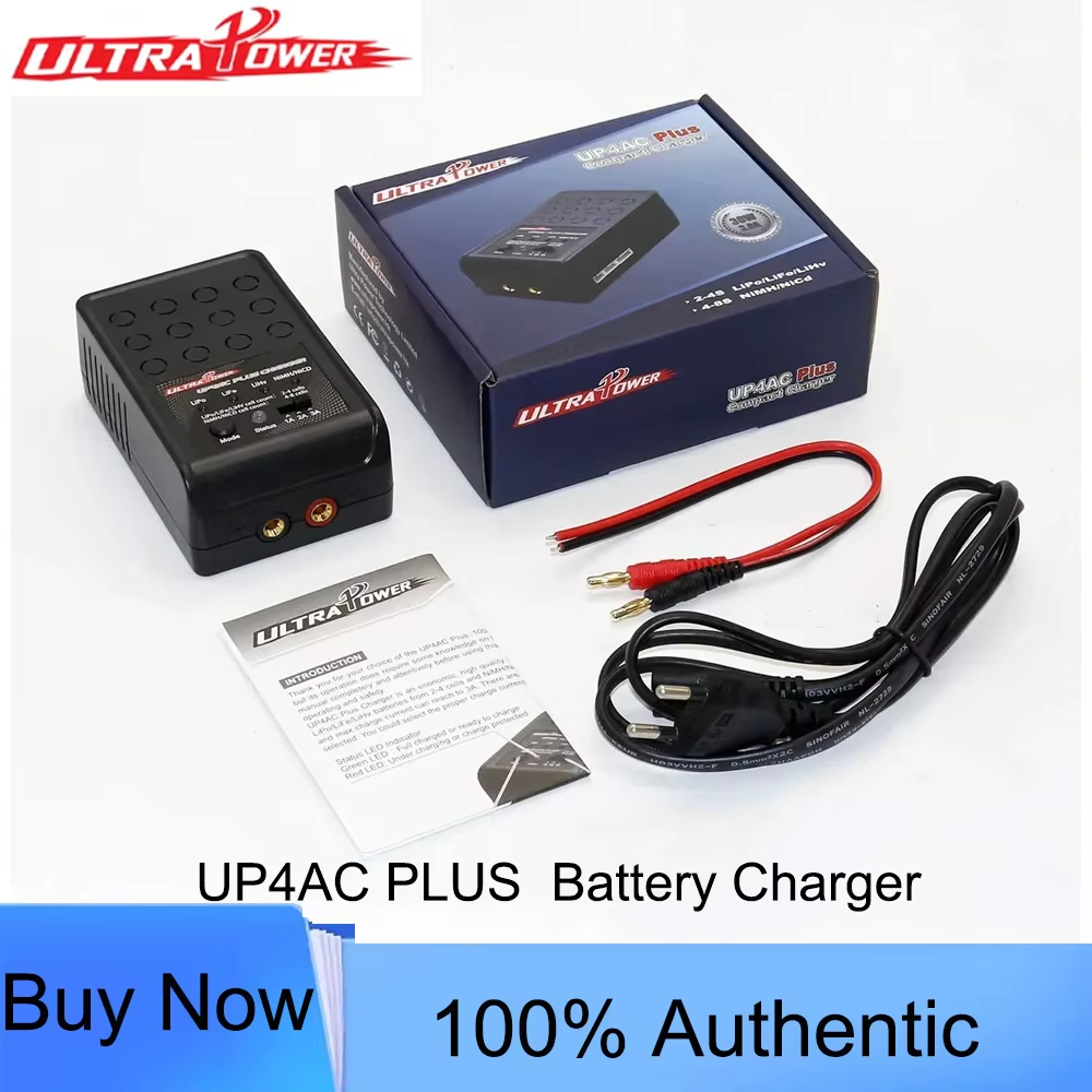 Carregador Ca Ultra Power UP4AC PLUS 30W 1A/2A/3A Ajustável 2-4S LiPo LiHV Para Peças RC FPV