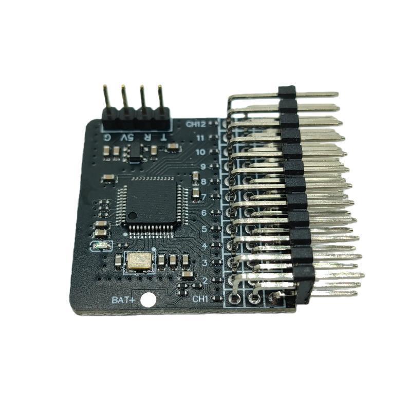 Placa Adaptadora CRSF ELRS 12CH PWM 12 Saídas Integradas 5V BEC Fácil De Instalar Para Peças De Modelo FPV De Barco De C