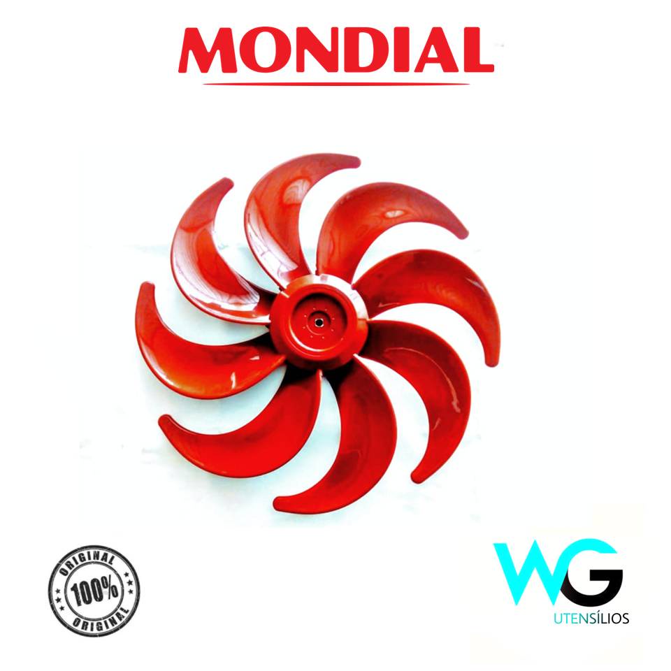 Hélice Do Ventilador Mondial 40cm 8 Pás Red Line Original