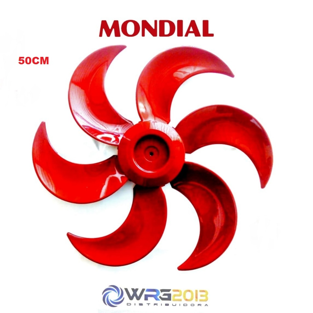 Hélice Ventilador Mondial Polishop Bravio 50cm 6pás Red Line