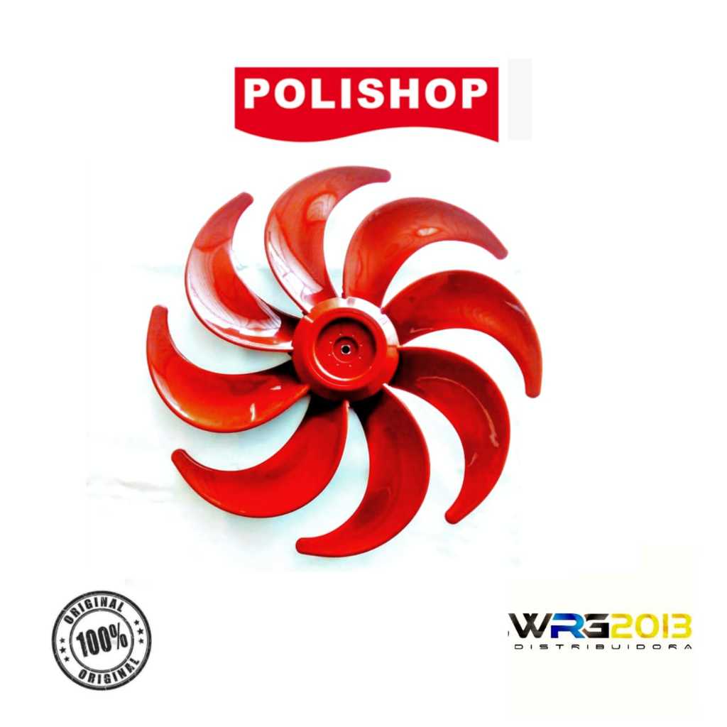 Hélice Do Ventilador Polishop 40cm 8 Pás Red Line Original