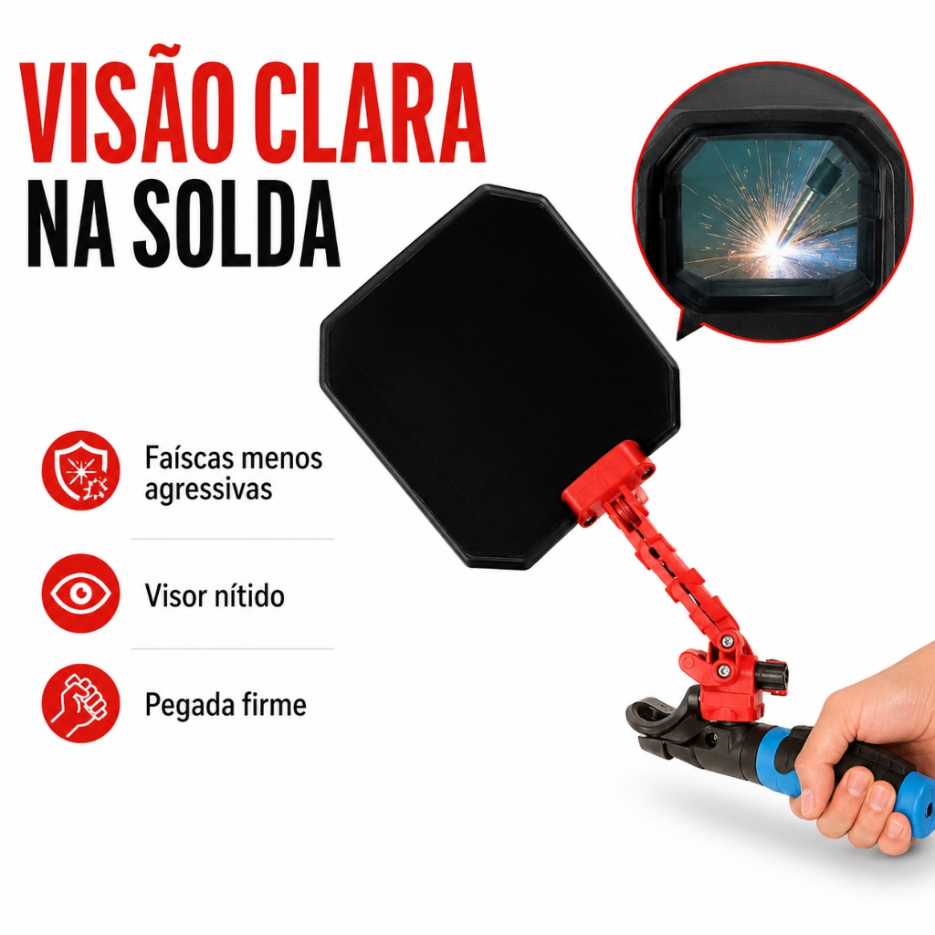 Máscara de Solda Com Clipe Placa De Proteção De Luz Portátil Anti-Reflexo