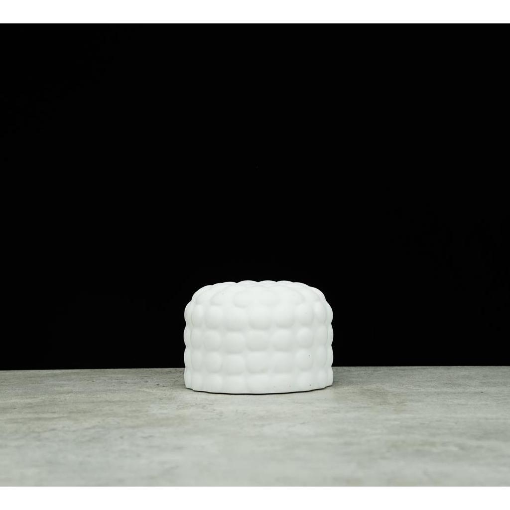 JWB3 Modern minimalist white round resin craft, Mongolian yurt design, creative home decor, living room soft furnishings