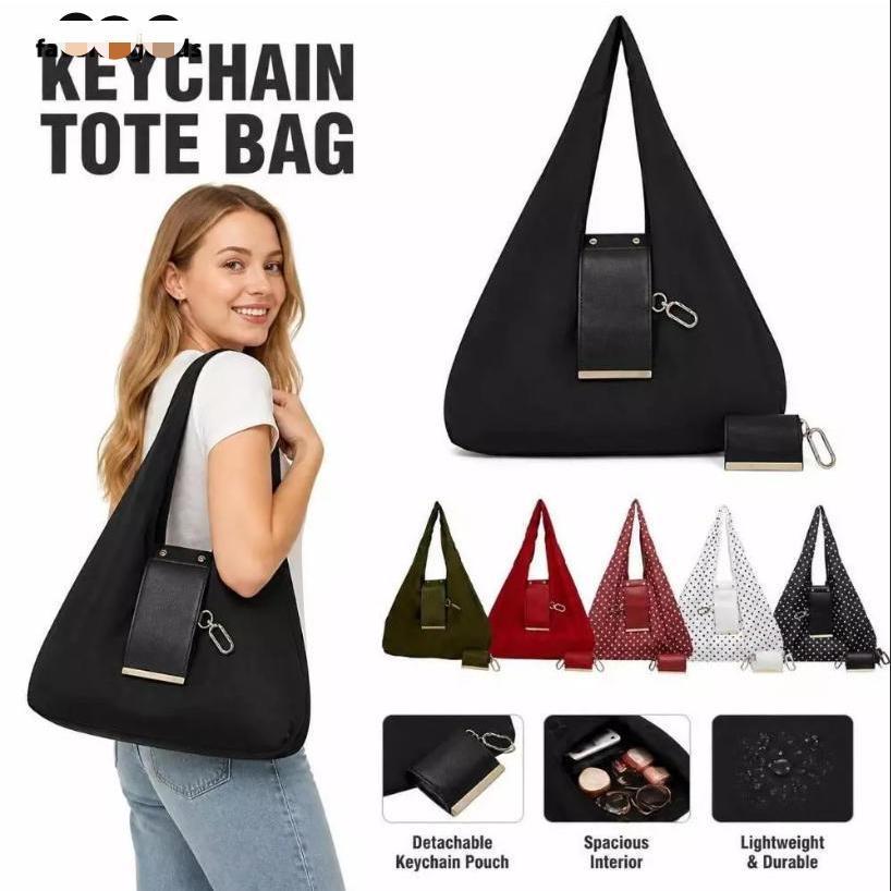 Foldable Shopping Bag, Mini Lightweight Reusable for Keychain, Large Capacity Mini Keychain Bag, Large Capacity Lightwei