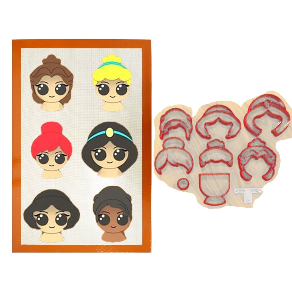 Cortador Kit Princesas 6 Modelos 5cm Cute Pronta Entrega