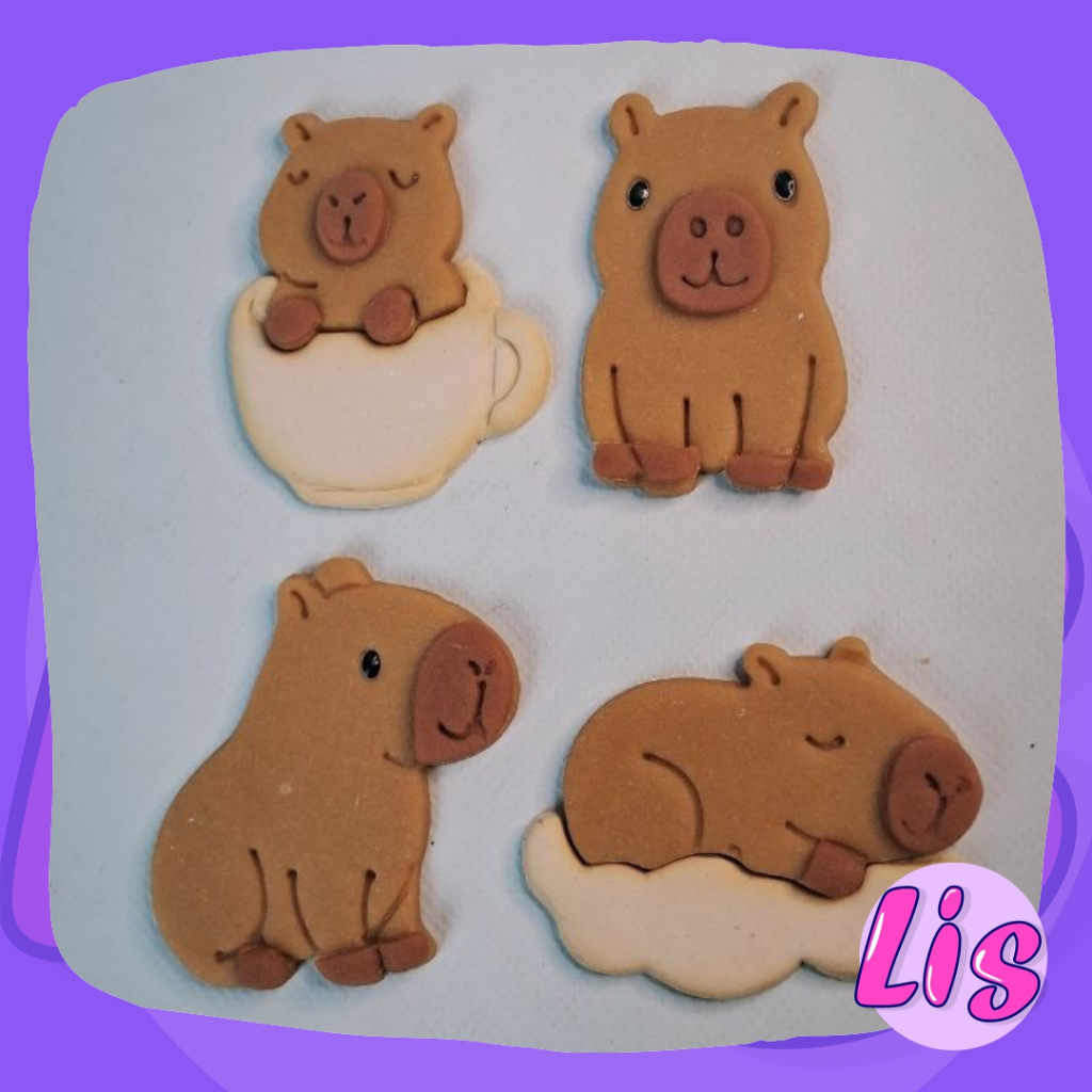 Cortador Capivara Cute 5cm Para Pasta Americana e Leite em Pó