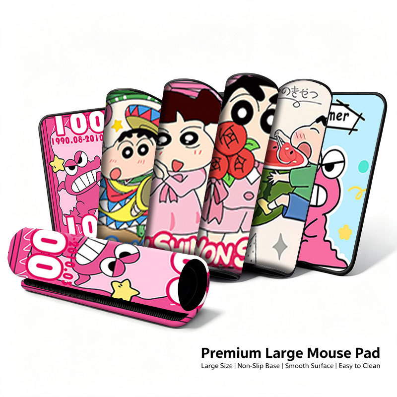 Crayon Shin-chan Cactus Hearts Grande Mouse Pad , Base Suave Antiderrapante Para Laptop PC Office Gaming 30 * 80CM