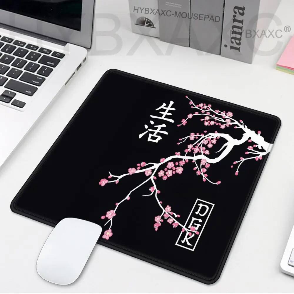 Hybxacc Pequeno Anime Sakura Gaming Mousead Base De Borracha Antiderrapante Laptops Tapete De Mesa De Jogos Preto Mouse