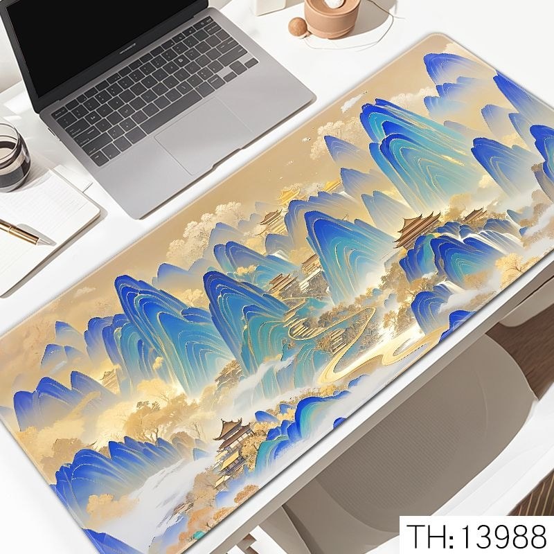 Novo estilo chinês estética Oriental mouse pad paisagem pintura tinta All-Match mouse pad Oversized estilo chinês escrit