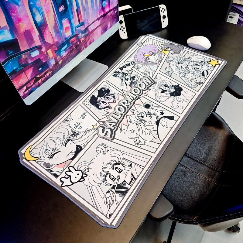 WZZZTY Original Linda Menina Mouse Pad Oversized Gaming Gaming Teclado Bonito Tapete de Mesa Mouse Pad