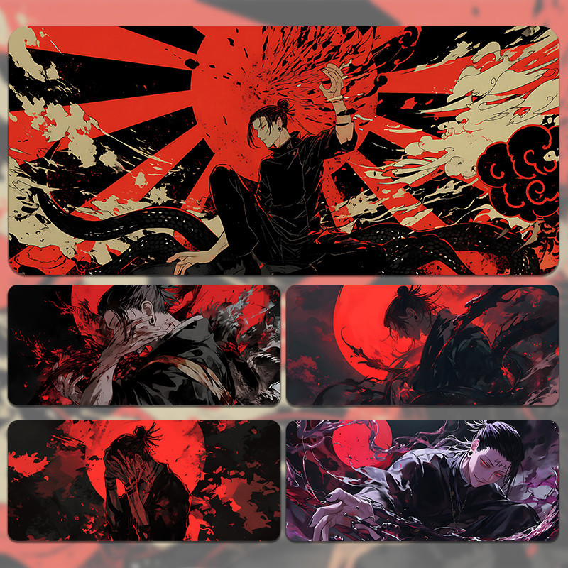 Spell De volta à batalha Xia Youjie Mouse Pad Oversized Vermelho Sol Estilo Escuro Anime Teclado Pad