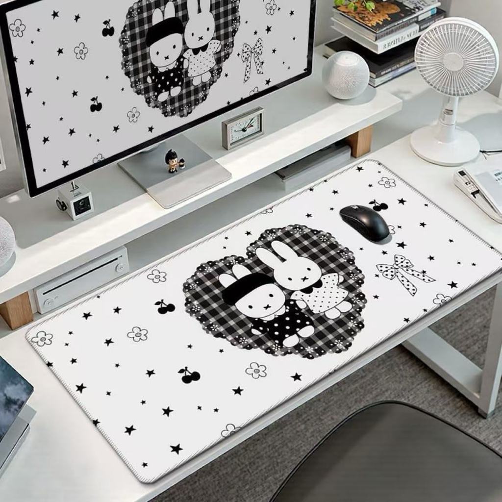 Novo Miffy coelho Mouse pad antigo computador Oversized menina de alto valor escritório bonito japonês Desktop pano almo