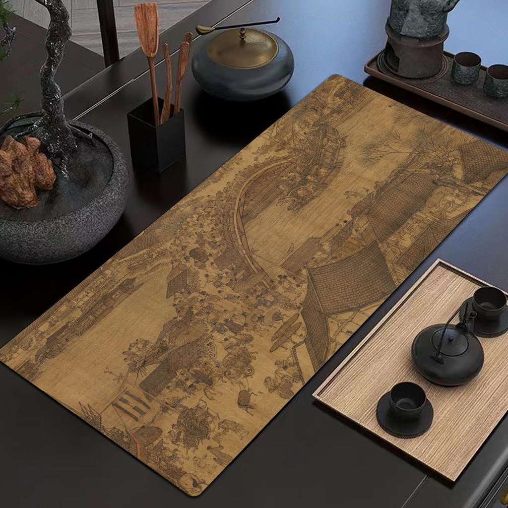 Novo estilo chinês Qingming Shanghe gráfico Mouse pad Oversized nacional na moda estilo nacional casa mesa almofada tecl