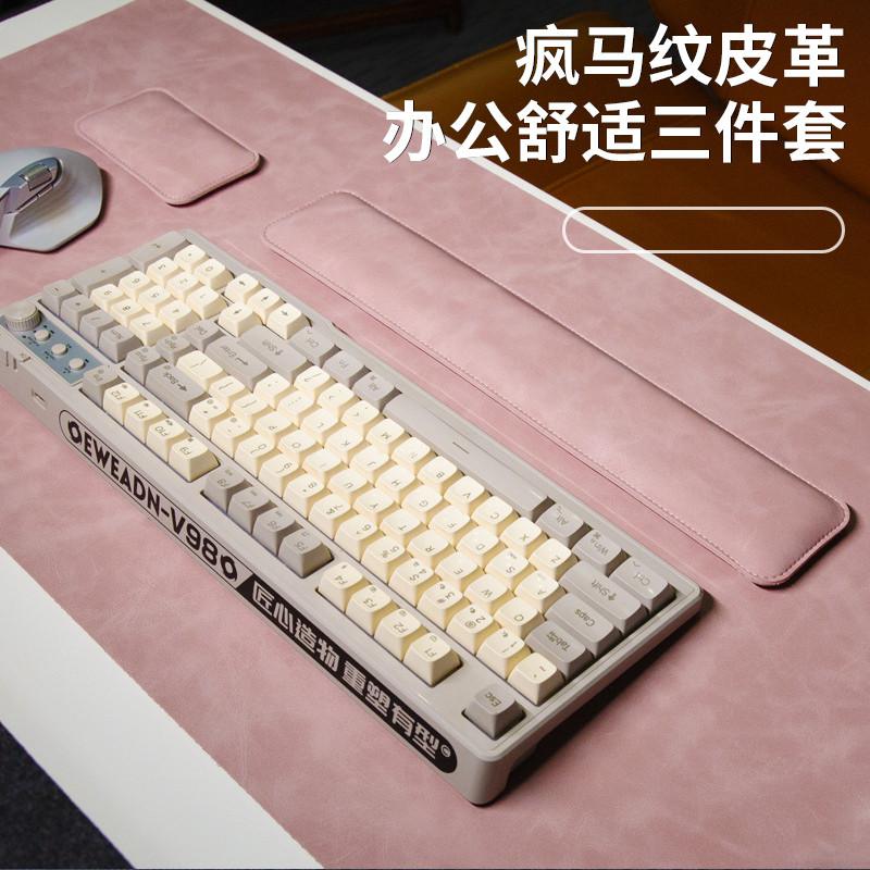 WZZZTY High-End sentimento pulseira de couro Mouse pad Oversized computador mesa almofada escritório pulso teclado mão r