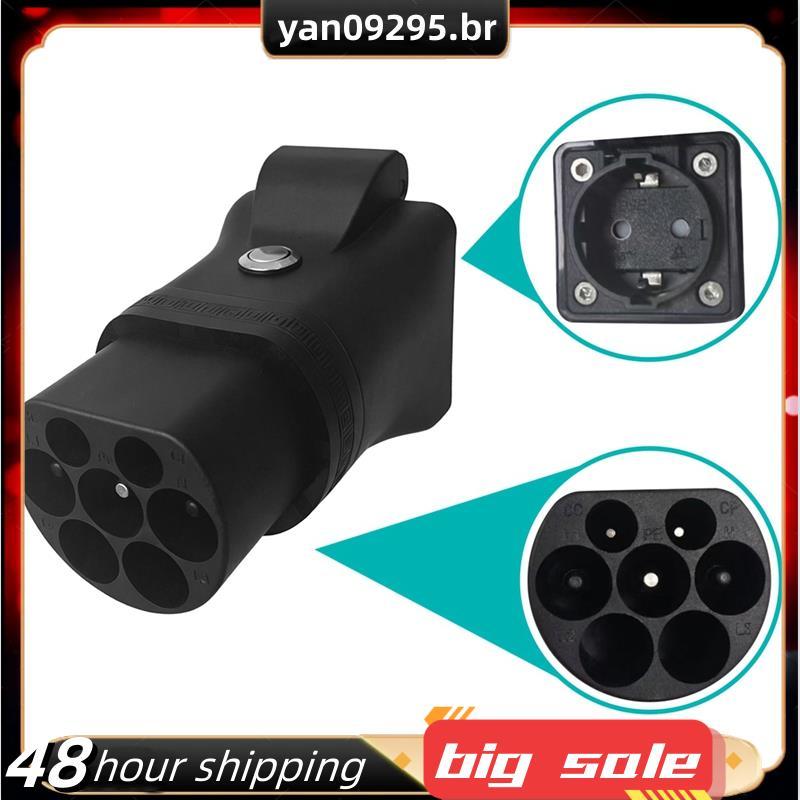 Type2 V2L Descarregador Portátil EV Conversão Com Interruptor Sem LED Para Acampamento 220V Plugue Da Ue Adaptador De Ca