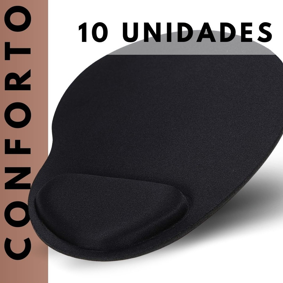 10 Mouse Pad Com Apoio de Pulso Para Computador Modelo Ergonomico Para Home Office Gamer