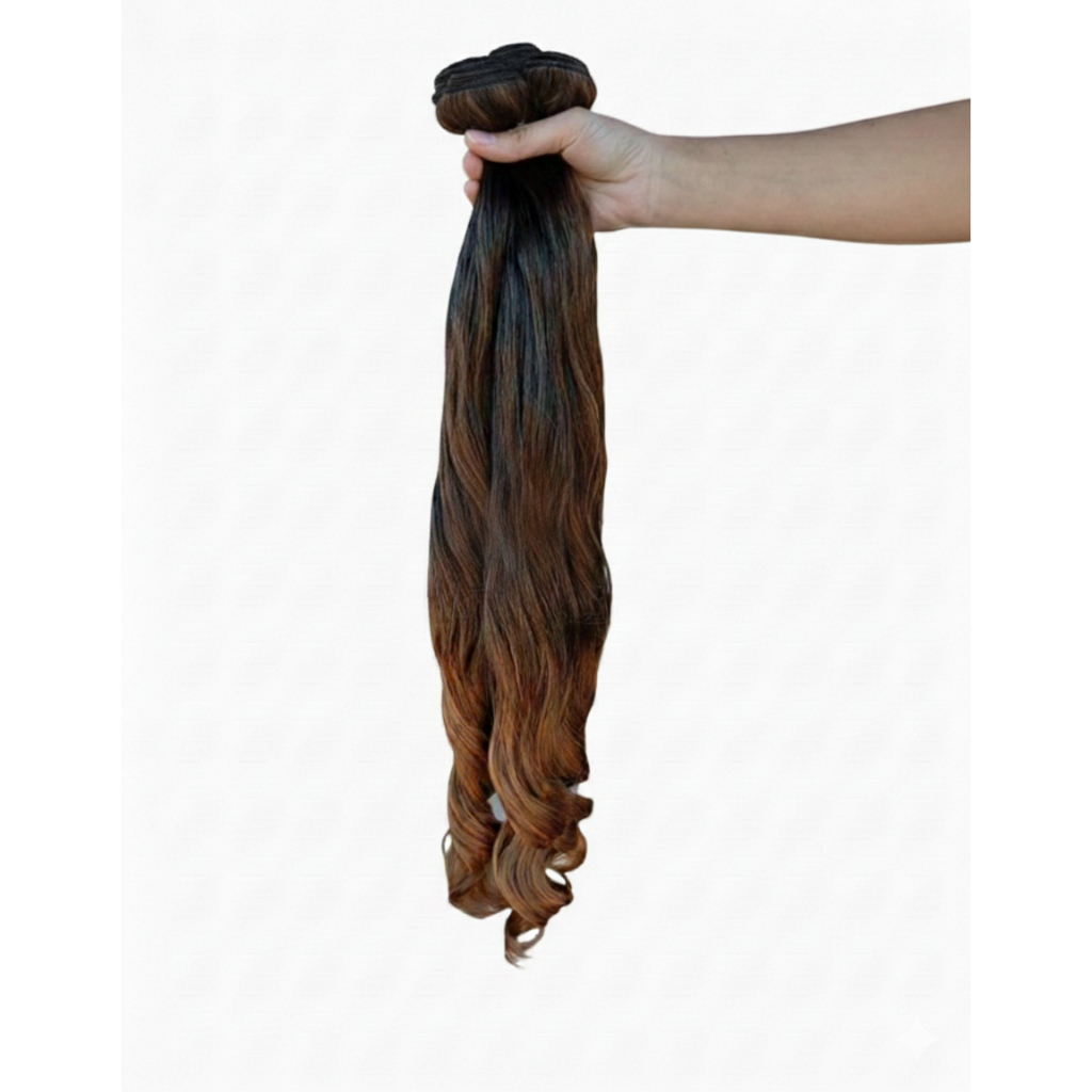 Aplique de Cabelo Fibra Russa em Tela Semi Humano 70cm 100grs Europeu Importado Californiana Ondulado Liso