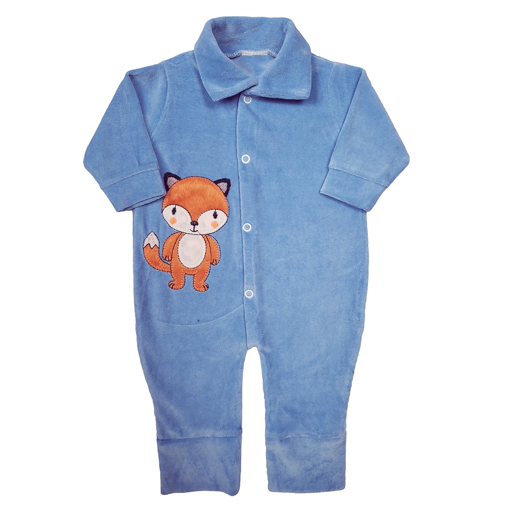 Macacão Bordado Plush Roupa de Bebê Menino e Menina Promoção