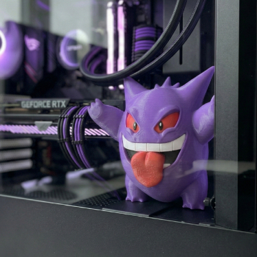 Gengar Espiando na Janela 3D 10cm e 25cm Decoração Geek Anime Presente Criativo