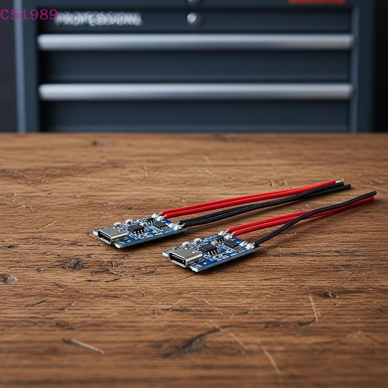 [kaan] Módulo Carregador De Bateria 3.7V 1A 18650 2PCS TP4056 Placa De Carregamento Tipo C Para Modificação De Dispositi