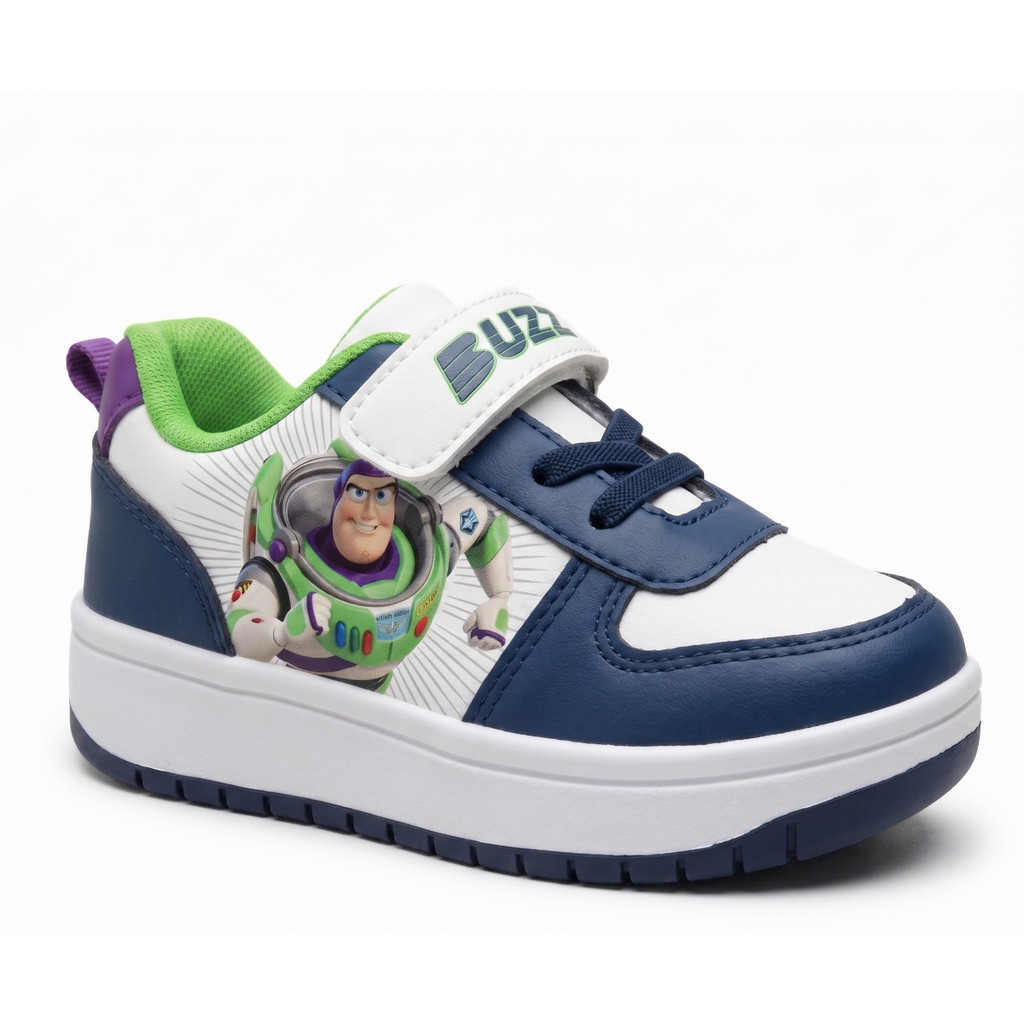 Tênis Toy Story Buzz Lightyear Disney Infantil Menino Desenho Fecho Ajustável Escola Filme Original