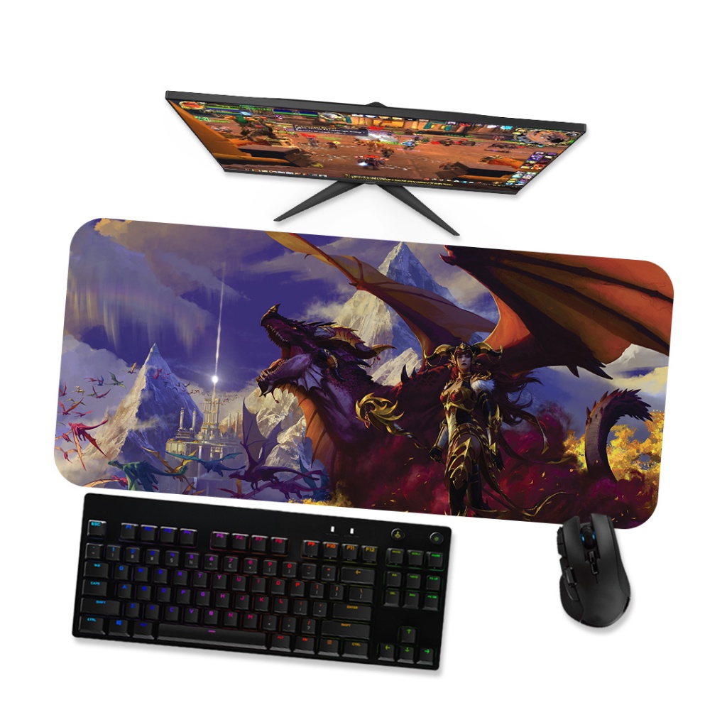 Mouse Pad Gamer Grande WOW DRAGON FLIGHT 1 90x40 80x40 60x40 70x30 45x40