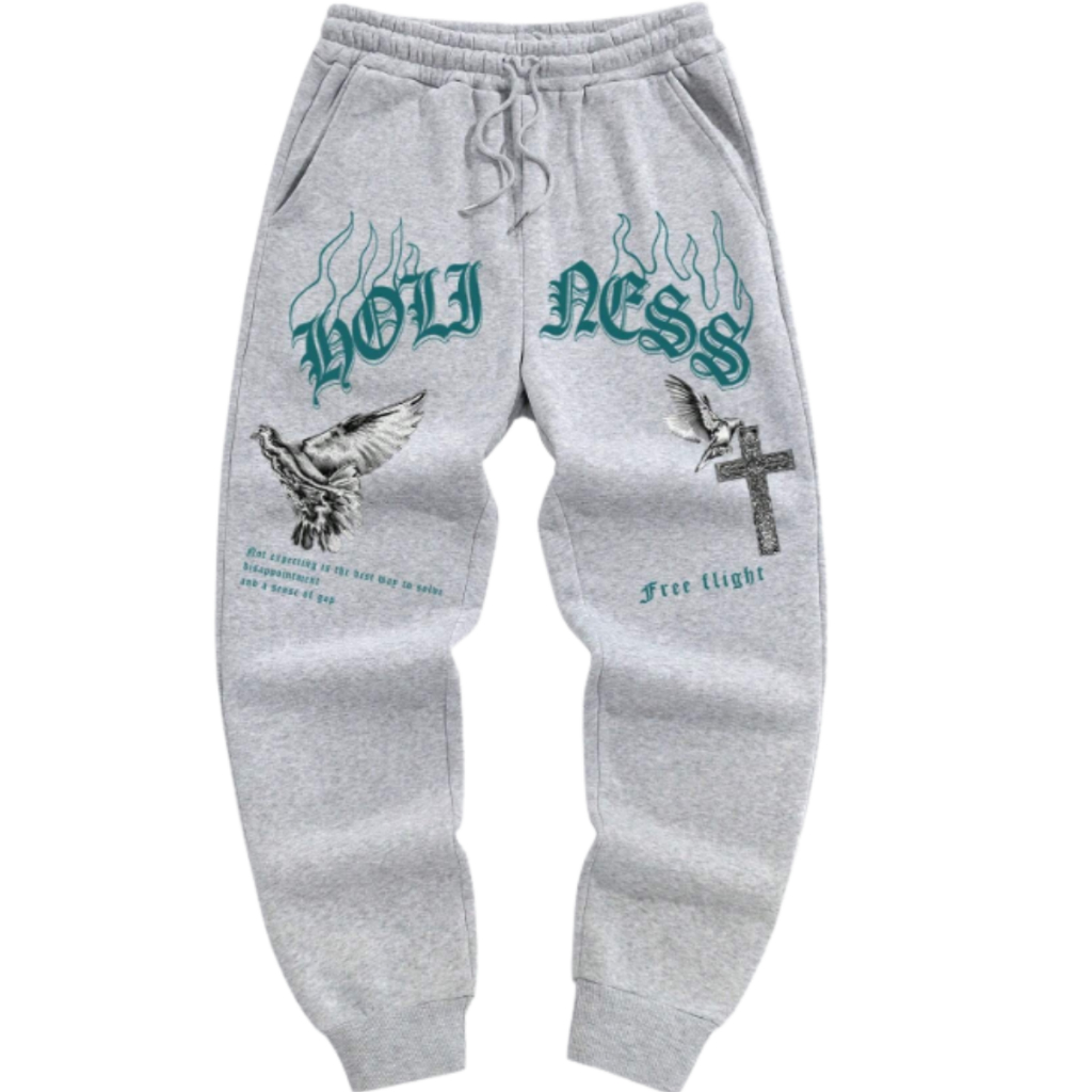 Calça Jogger Streetwear Espiritual  Cruz Free Flight Estilo