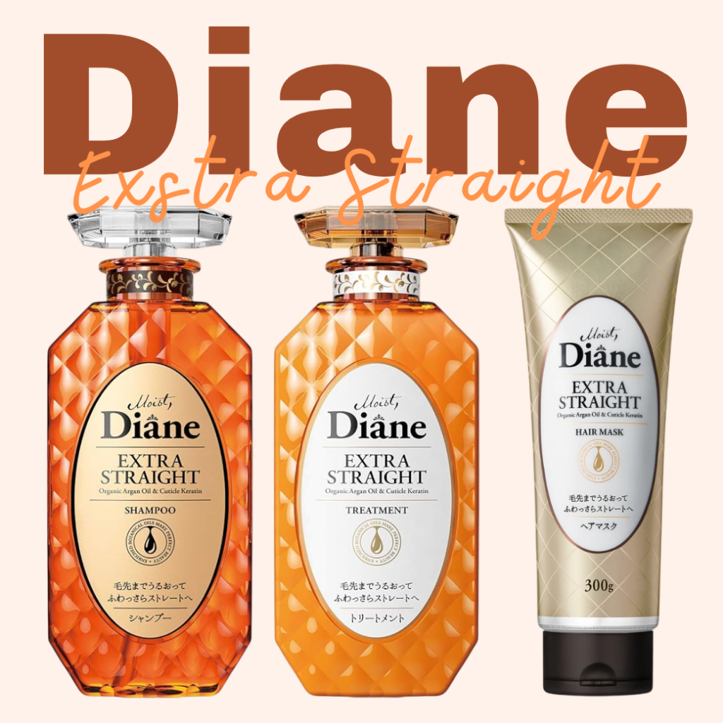 Diane Extra Straight Shampoo Treatment Hair Mask Frizz Control Floral Berry Direct from Japan