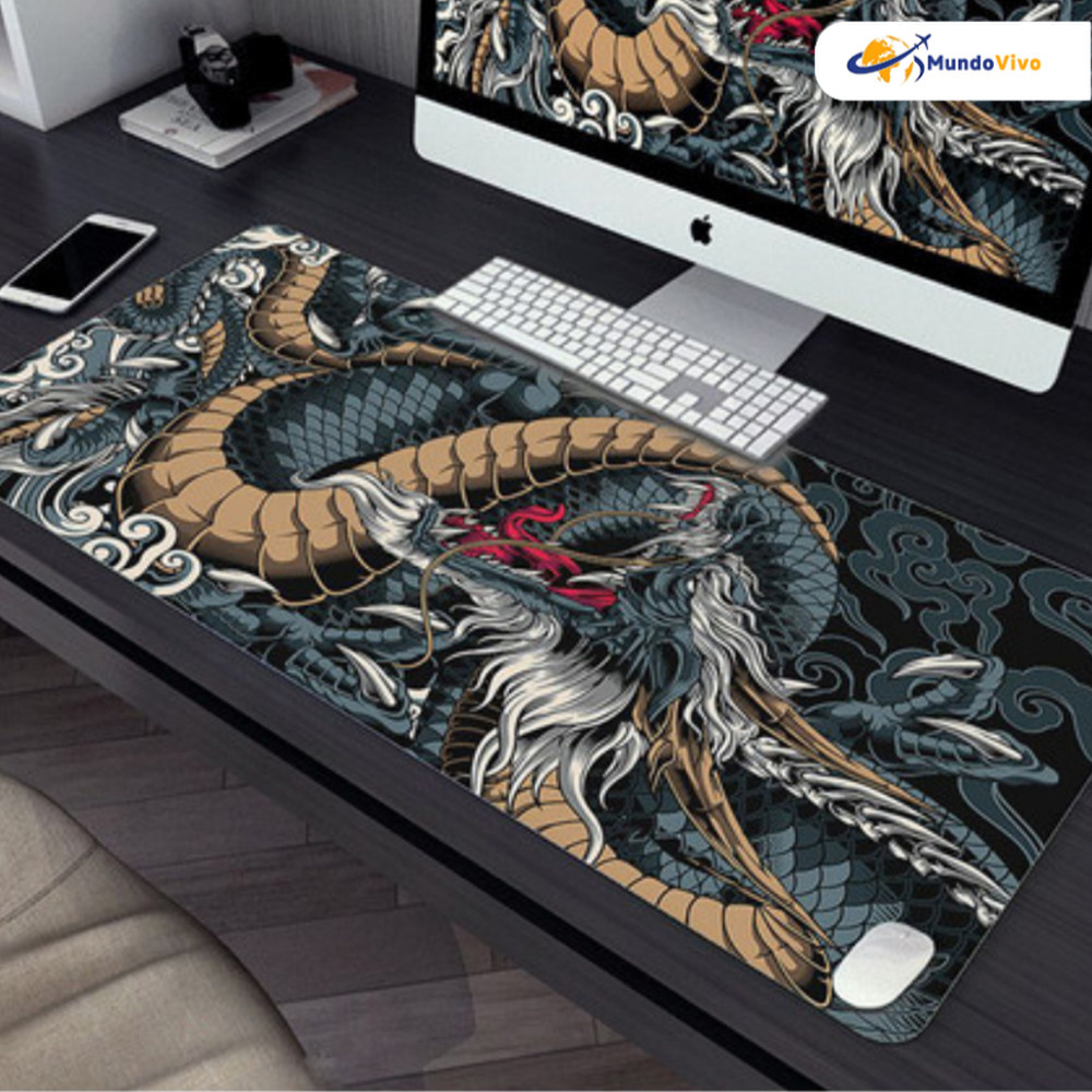 Mousepad Estilo Popular Costurado Antiderrapante Tamanhos 65x32cm 70x35cm 90x40cm