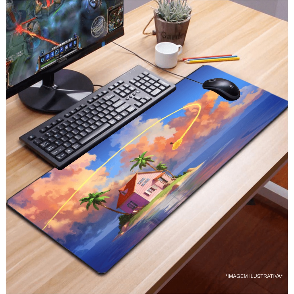 Mouse Pad Gamer 65x32cm Estampa Anime Popular DB