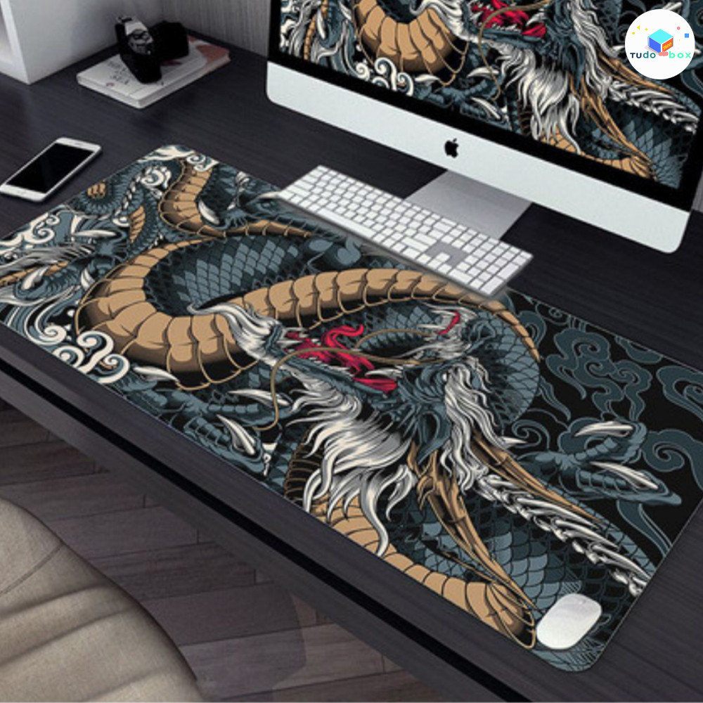 Mousepad Antiderrapante Costurado Estilo Popular 65x32cm/70x35cm/90x40cm para Computador Gamer
