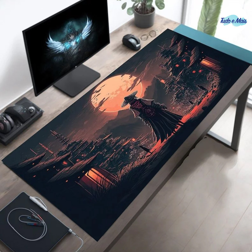 Mousepad Estilo Popular Costurado Antiderrapante Tamanhos 65x32cm 70x35cm 90x40cm