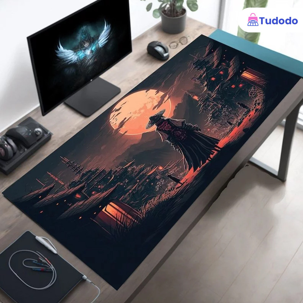 Mousepad Estilo Popular Costurado Antiderrapante Tamanhos 65x32cm 70x35cm 90x40cm