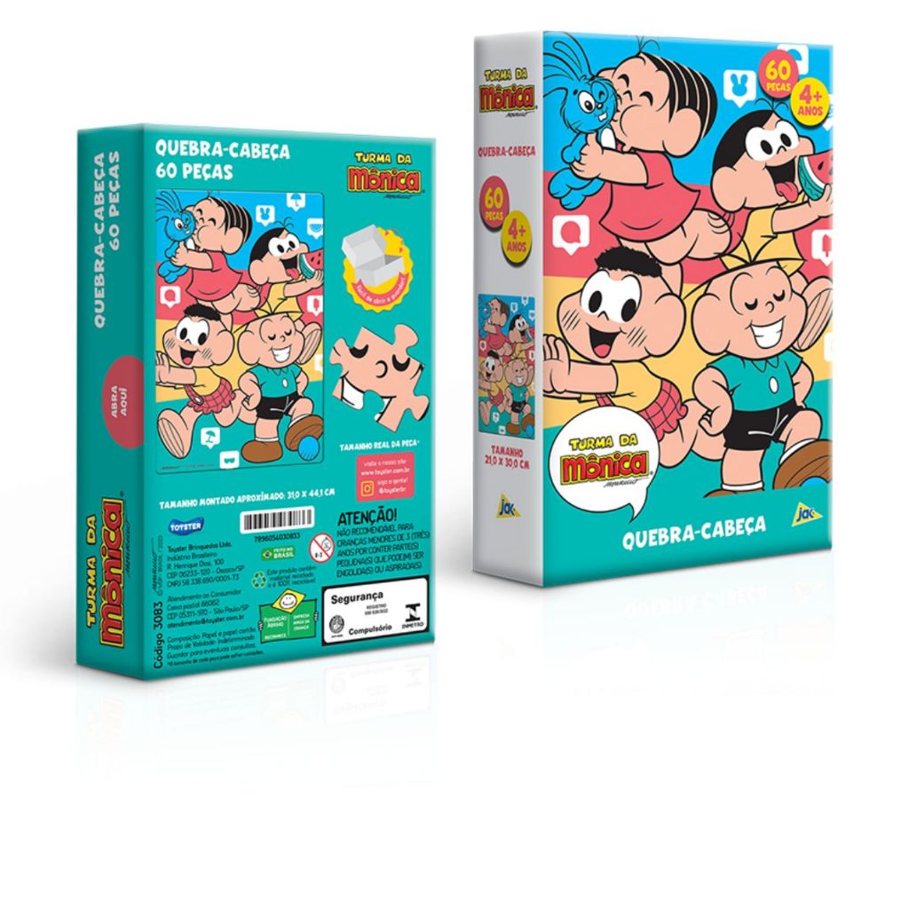 Quebra cabeça turma da monica 60pcs JAK