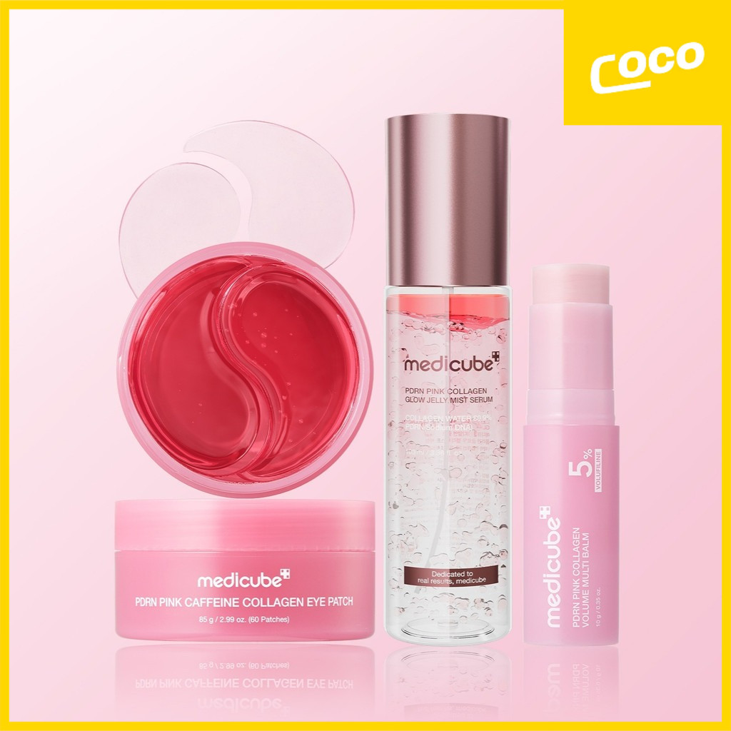 [NEW]MEDICUBE PDRN Pink Collagen Volume Multi Balm 10gCaffeine Collagen Eye Patch 60pcs 85gGlow Jelly Mist Serum100ml