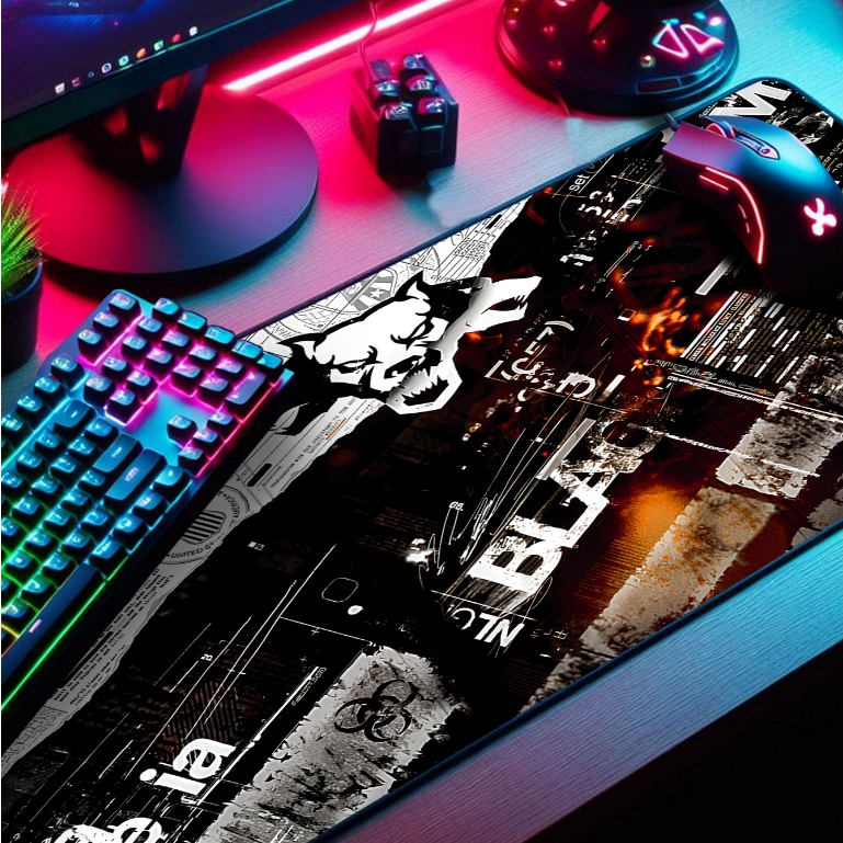 Mouse Pad Gamer p/ Desktop Borda Costurada Estampa Operaçoes Jogos de Tiro, FPS
